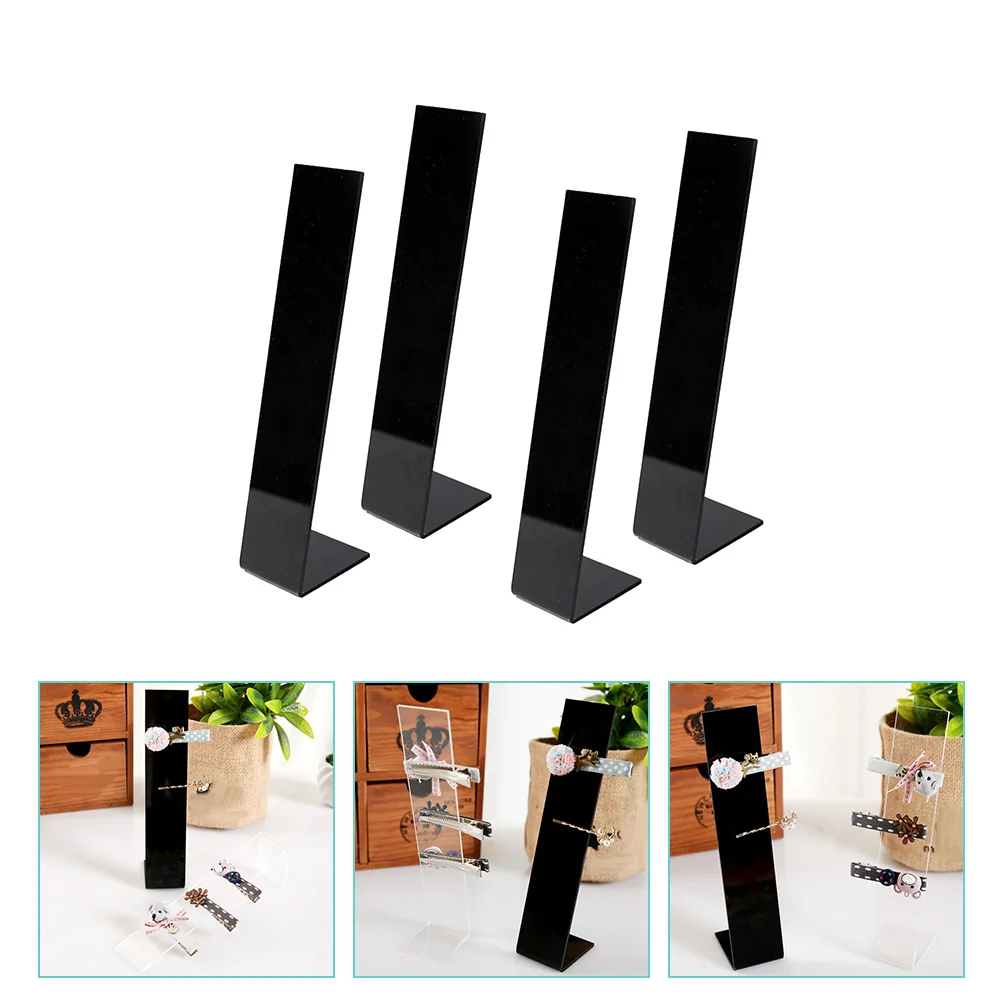 

4 Pcs Hairpin Display Stand Shelf Acrylic Clip Organizer Storage Rack Barrettes