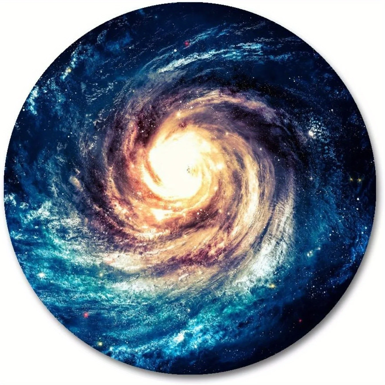 

The circular galactic spiral design mouse pad anti-slip rubber base is suitable for home and gamer computer accessories