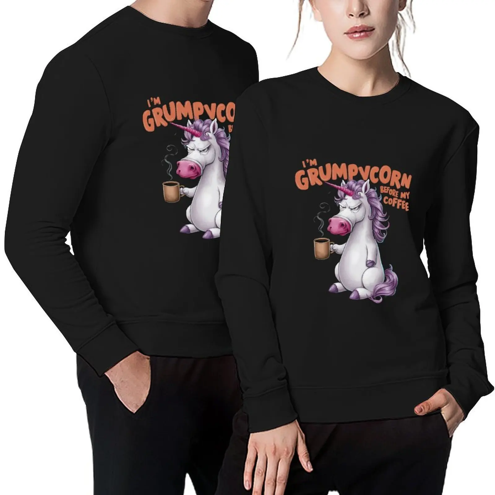 

Grumpycorn Alert Pre-Coffee Pullover male clothes blouse men's winter sweater korean style clothes pullover