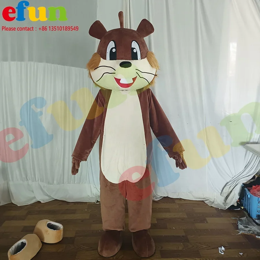 Disfraces de Mascota de Ardilla Marrón de Peluche, Disfraces de Mascota de Ardilla de Cuerpo Completo para Adultos, Talla Grande, para Caminar