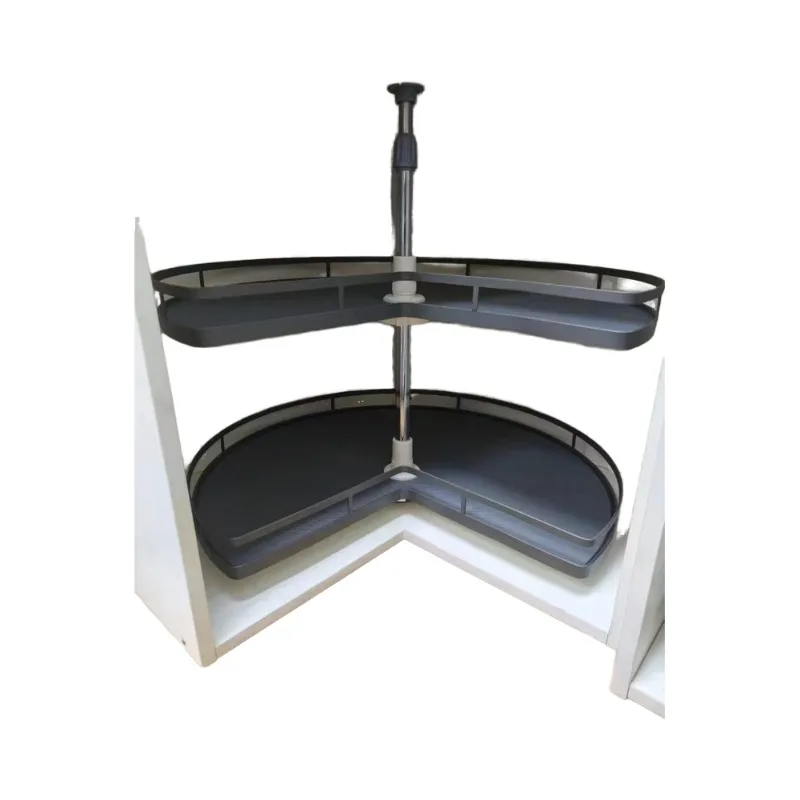 2-Layer steel kitchen locker basket with 270 ° rotary pull-out cabinet installation