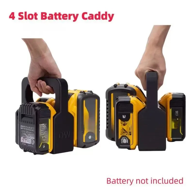 

4 Slot Battery Caddy Carrying Casefor Dewalt 18V 20V Battery Holder Mount Storage Rack