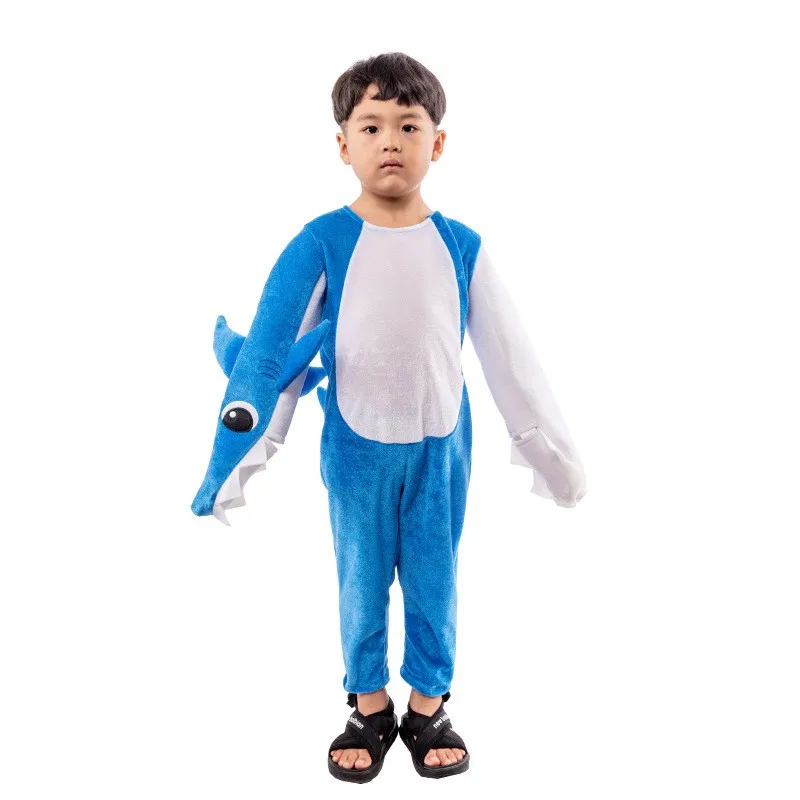 New children\'s shark costume Halloween shark costume marine animal Baby Sharks shark family party performance costume