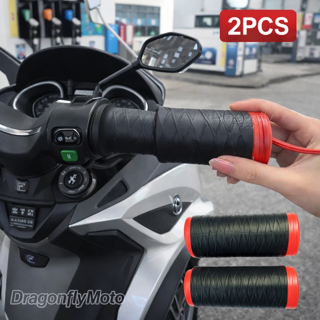 Motorcycle Silicone Handlebar Cover For Piaggio MP3 125 300 400 500 MP3125 MP3300 MP3500 2025 Self Shrinking Non-Slip Motorcycle