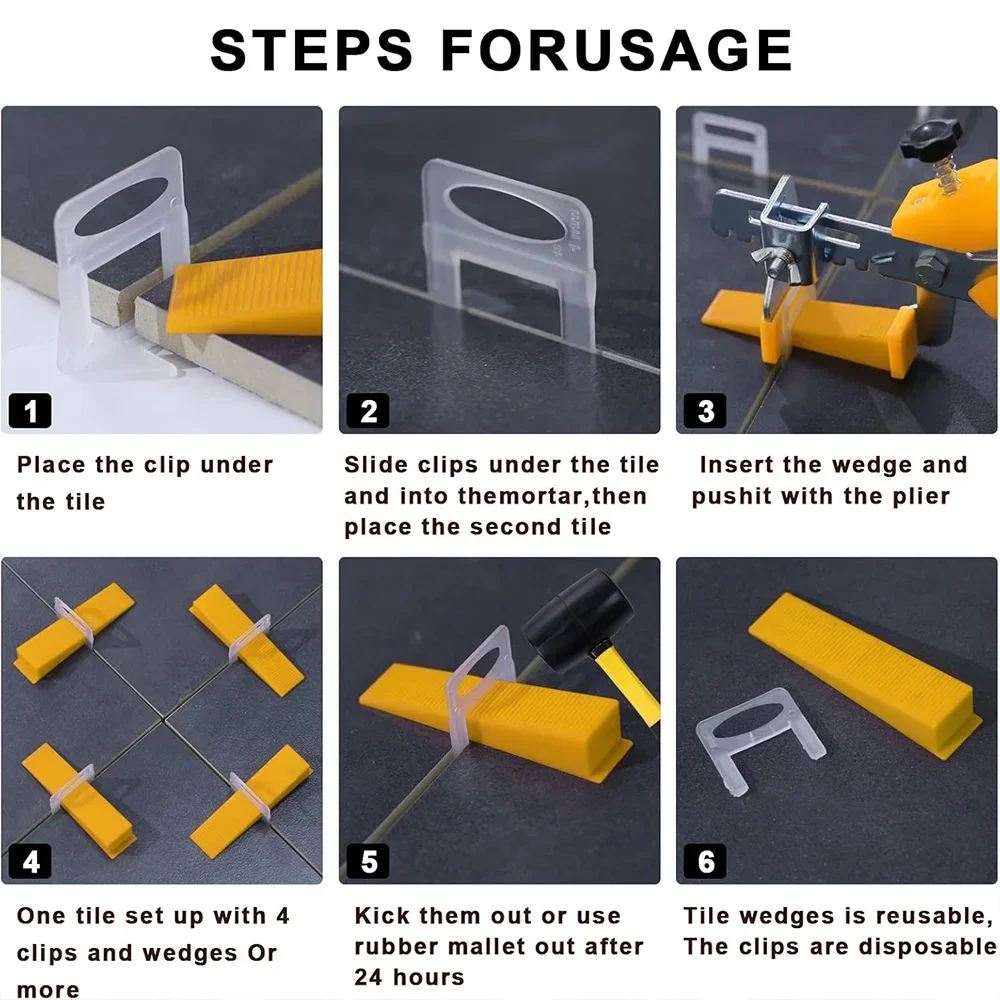 100-1500pc Fliesen ausgleichs system Clips Fliesen abstands halter Verlege abstand halter Clips für Keramik fliesen Verlegung Nivellierung Bauwerk