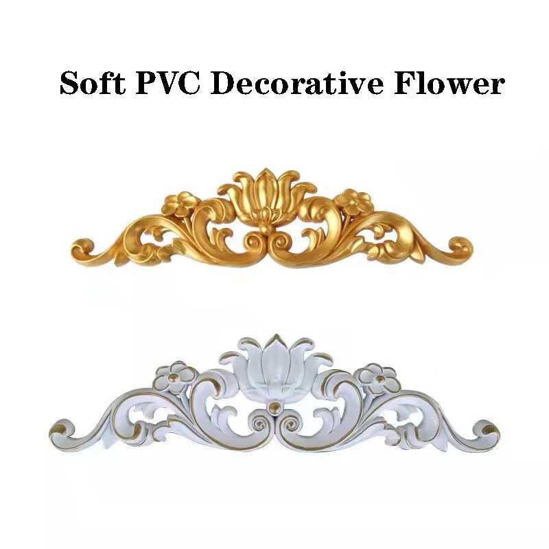 Home Decoration Soft Corner Flower Non-Wood Carving Carving Decal Corner Long Inlaid Decal Door Furniture Wood Carving Decoratio