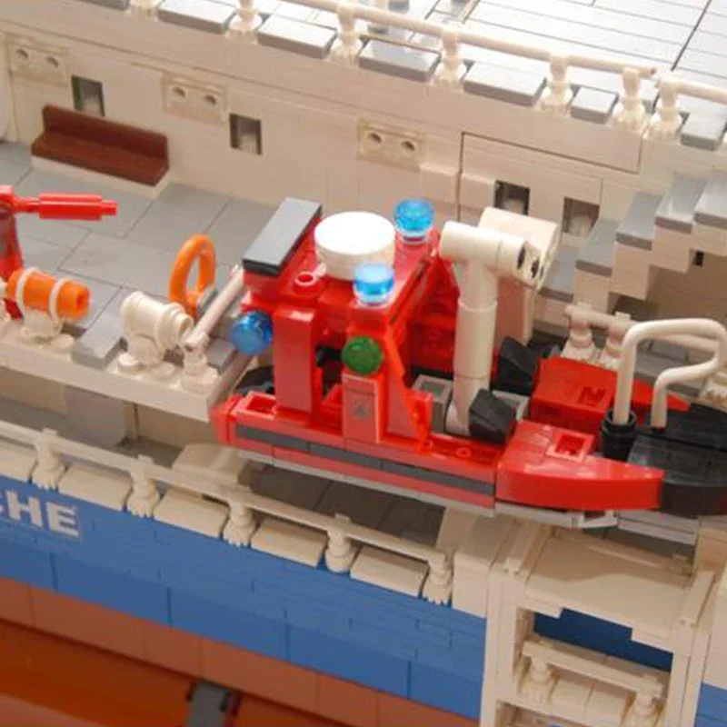 Moc Building Blocks เรือรบรุ่น Series Coast Guard Cruiser การวิเคราะห์อิฐ DIY Assembly ของเล่นที่มีชื่อเสียงสําหรับ Childr วันหยุดของขวัญ