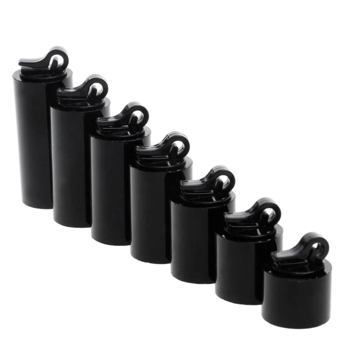 7Pcs Different Height Round Finger Ring Jewelry Display Stand Holder Photography Props Showcase Organizer Rack