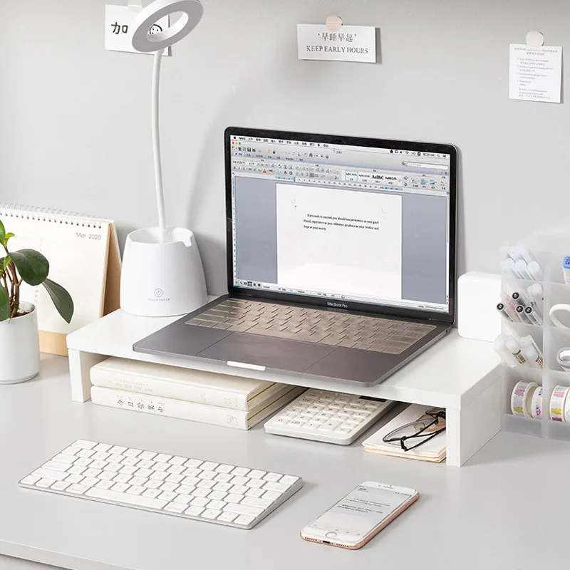 Office Computer Monitor Heightening Shelf Multi-function Desktop Keyboard Storage Shelf Pallet Support Shelf Laptop Holders