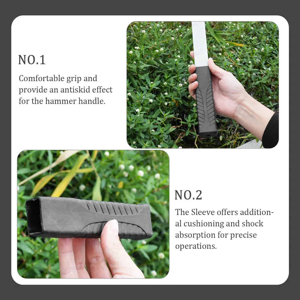 8Pcs Hammer Handle Sleeve Rubber Grip Cover Anti-Skid Protective Wrap Cushioning Handle Grip for Home Repair Woodworking Tool