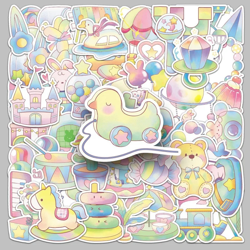 50枚入り 漫画風 個性的 子供っぽい クリエイティブ グラフィティ デコレーション ステッカー