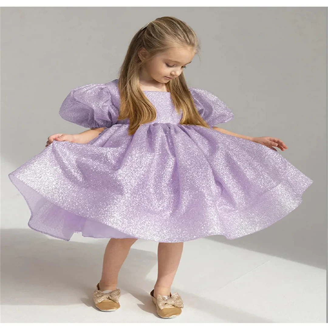 تخصيص الزفاف عيد ميلاد زهرة فتاة فساتين أنيقة منتفخ فاخر بنات حزب فساتين Bowknot مساء اللباس زهرة فتاة Prin