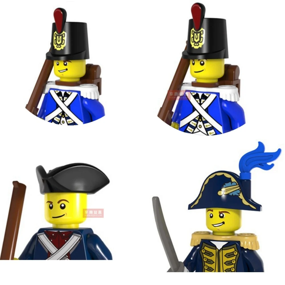 Jouets pour enfants, blocs de construction de soldats militaires de la marine impériale, Mini figurines d'action rouge bleu, jouets d'artillerie pour enfants, cadeaux d'anniversaire