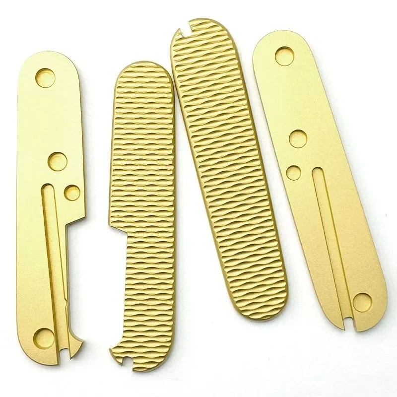 91mm Swiss Knife Handle Patch, Checkered Pattern, Titanium Alloy TC4, DIY ModificationGoods in stock