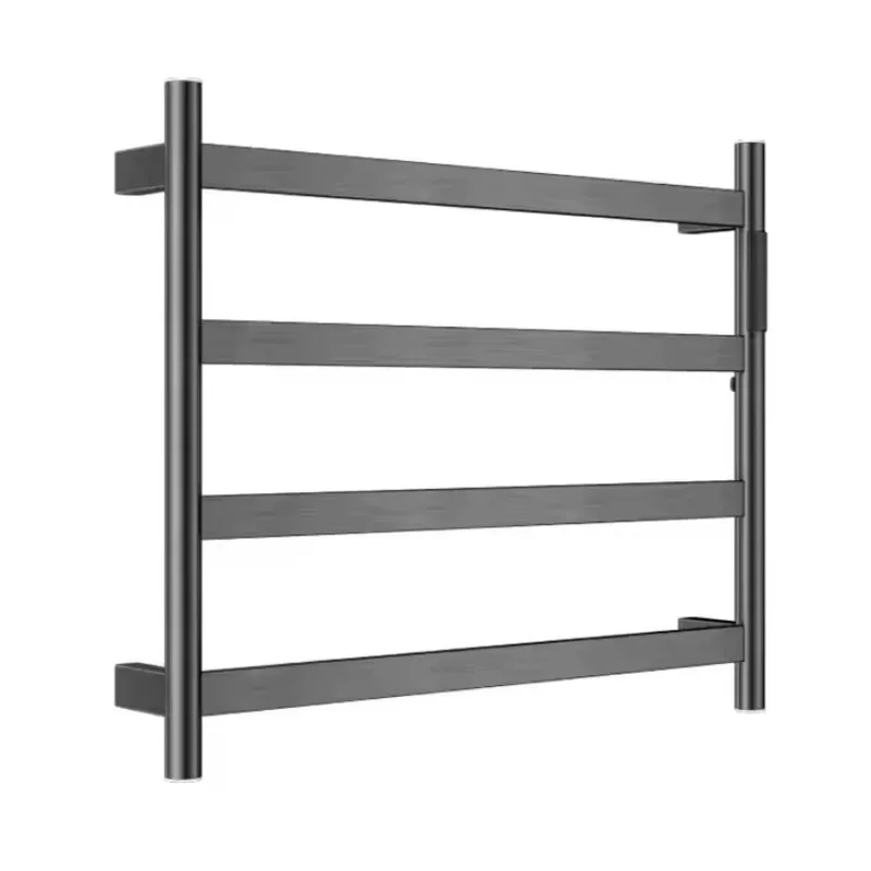 Modern Market Trend Electric Heated Wall Mount Grey Ladder Towel Rail 304 Stainless Steel Towel Rack