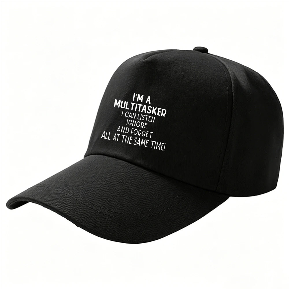 Funny Men's I'm A Multitasker I Can Listen Ignore and Forget All At The Same Time Funny Quote Dad Hat Sarcastic Humor Adjustable