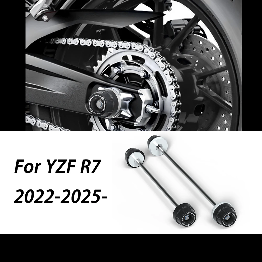 

Rear Front Axle Fork Crash Slider For Yamaha YZF R7 2022-2025 Motorcycle Wheel Protector