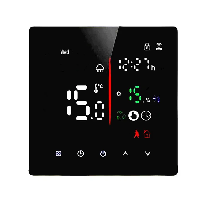 ABRS-Embedded Thermostat Without WIFI 16A Electric Heater Smart Timing Touchscreen Control Programmable Thermostat For House