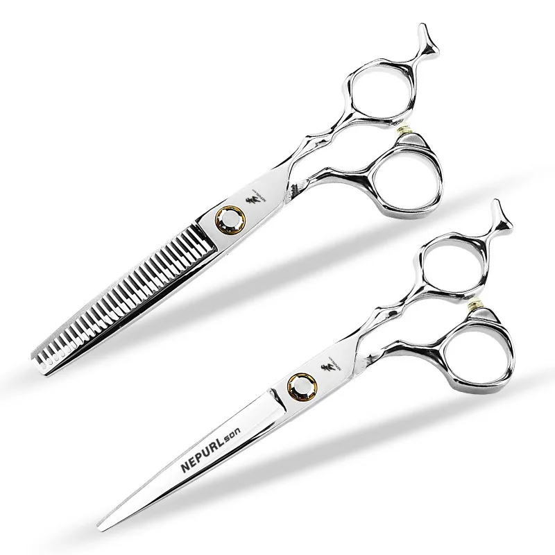 NEPURLson 6.0 inch bearing screw model hair scissors cutting/thinning scissors  Specialized for hair salons sharp smooth