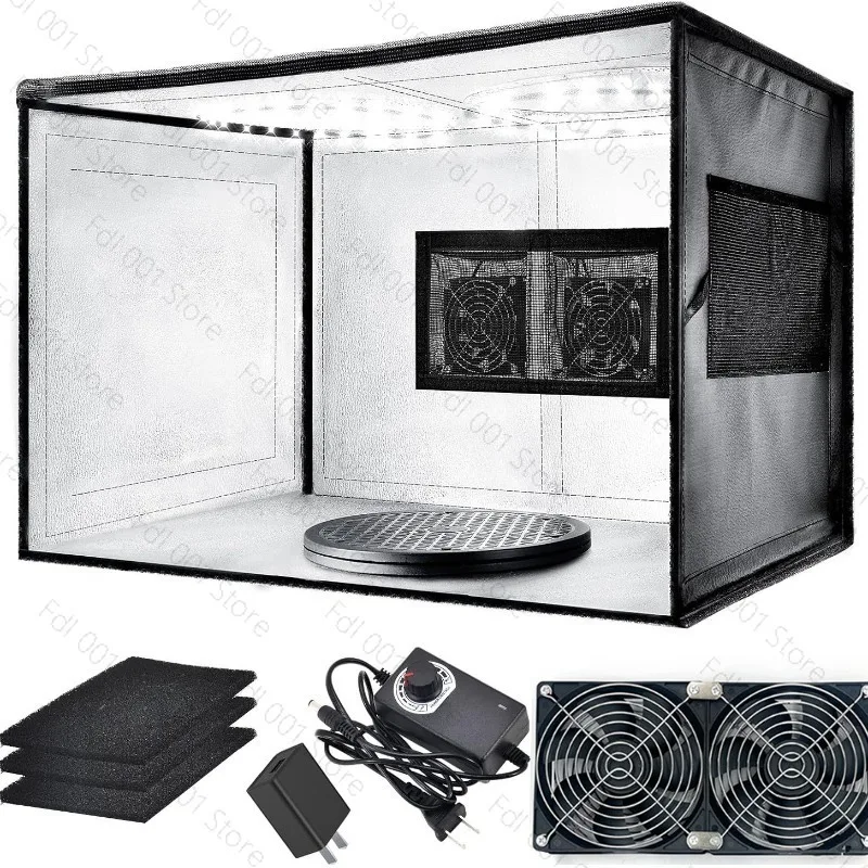 Foldable Airbrush Spray Booth Portable Painting Tent with Fiberglass Poles for Model Craft Hobby