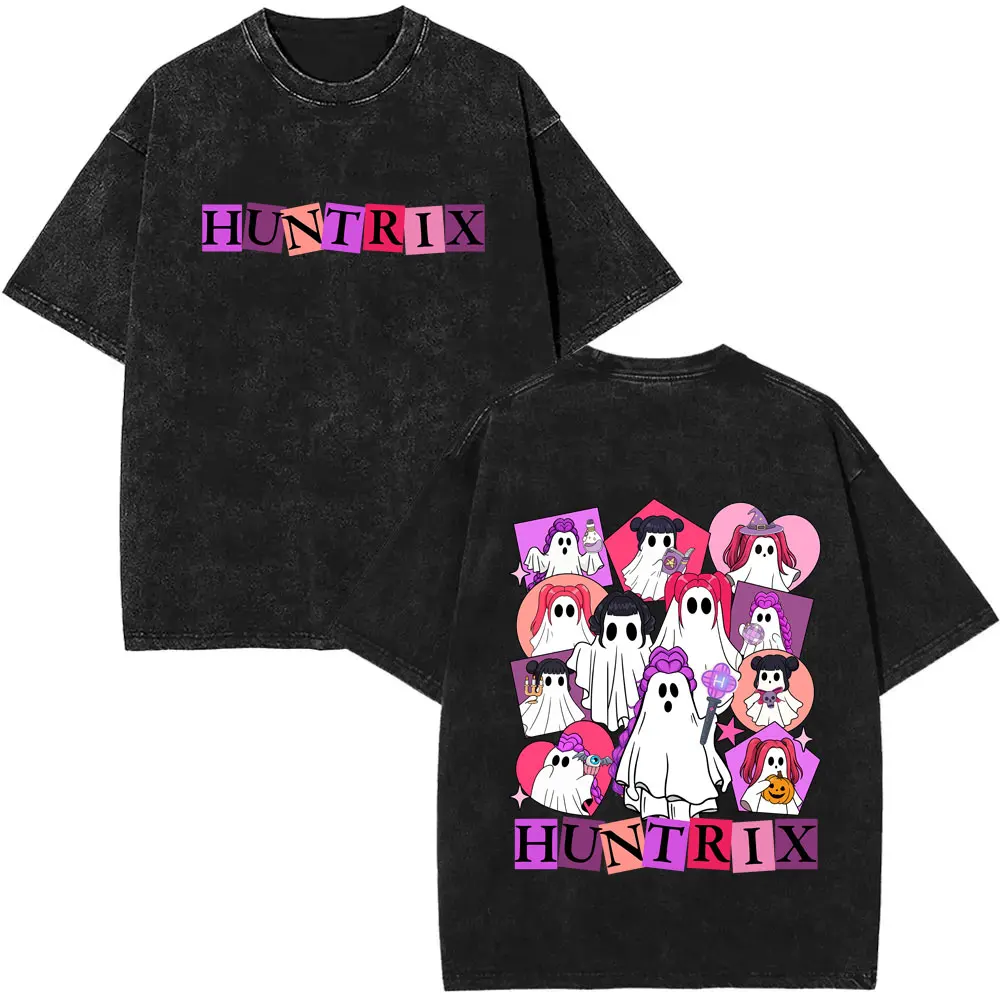 

Kpop Demon Hunters Saja Boys Rumi Mira Zoey Derpy Tiger Vintage Washed T-shirts Men Women Christmas Halloween Style Tshirt Tops