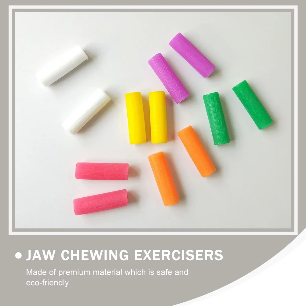 

12 Pcs Dental Teether Jaw Exercisers Portable Chewing Devices Durable Trainers Silicone Safe Eco Friendly Non Slip Lightweight