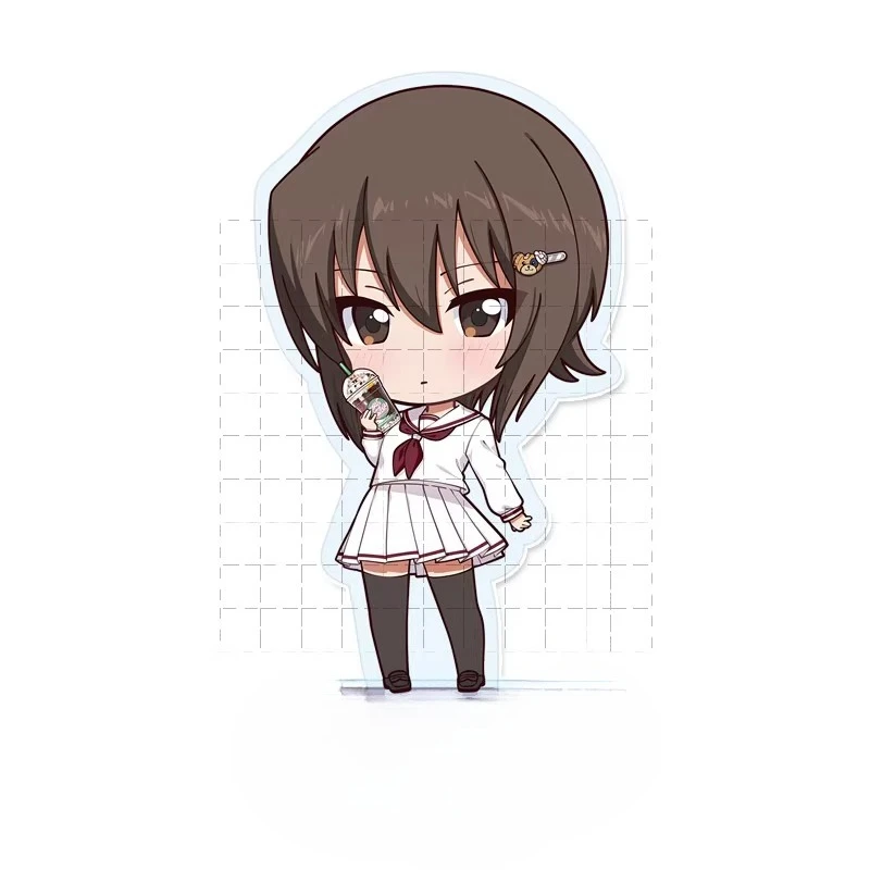 لعبة Nishizumi Miho Maho Darjeeling الاكريليك حامل دمية أنيمي Kathowa Anchovy Nishi Kinuyo نموذج لجسم لوحة تأثيري لعبة هدية #6