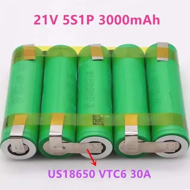 (Disesuaikan) baterai 18650 vtc6 3000mAh 30amp obeng baterai elektroda baterai 3s1p 4s1p 5s1p 4s2p 5s2p