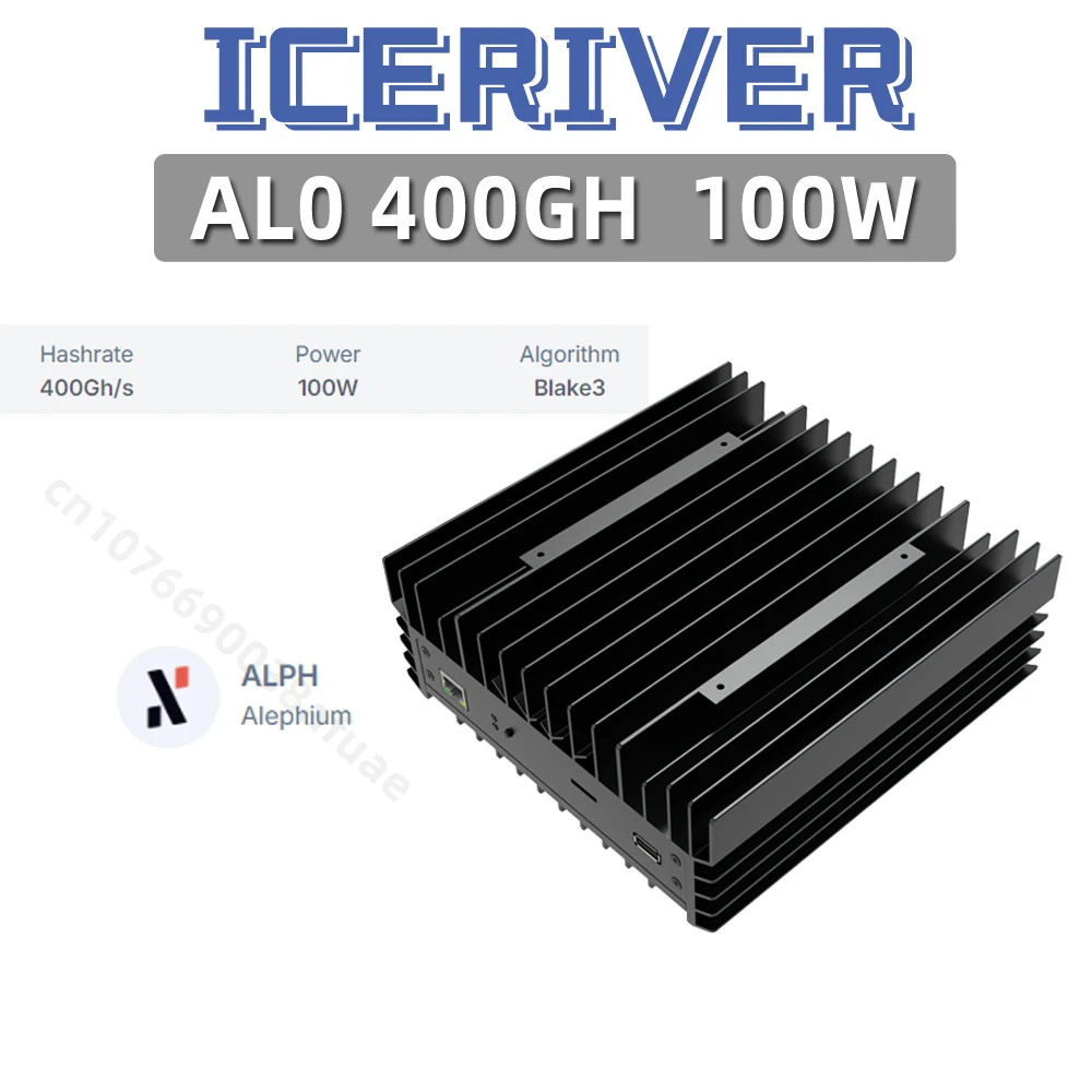 IceRiver ALPH AL0 400GH/S 100W Alephium Miner ALPH Mining ICERIVER AL0 With PSU DHL Fast Shipping Batch December 15th to 30th