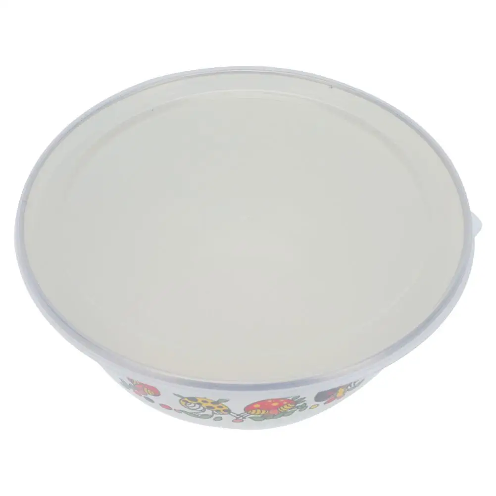 

Enamel Vintage Bowls Large Capacity Food Salad Pasta Candy Dishes Metal Mixing White Sourdough Kitchen Chinese