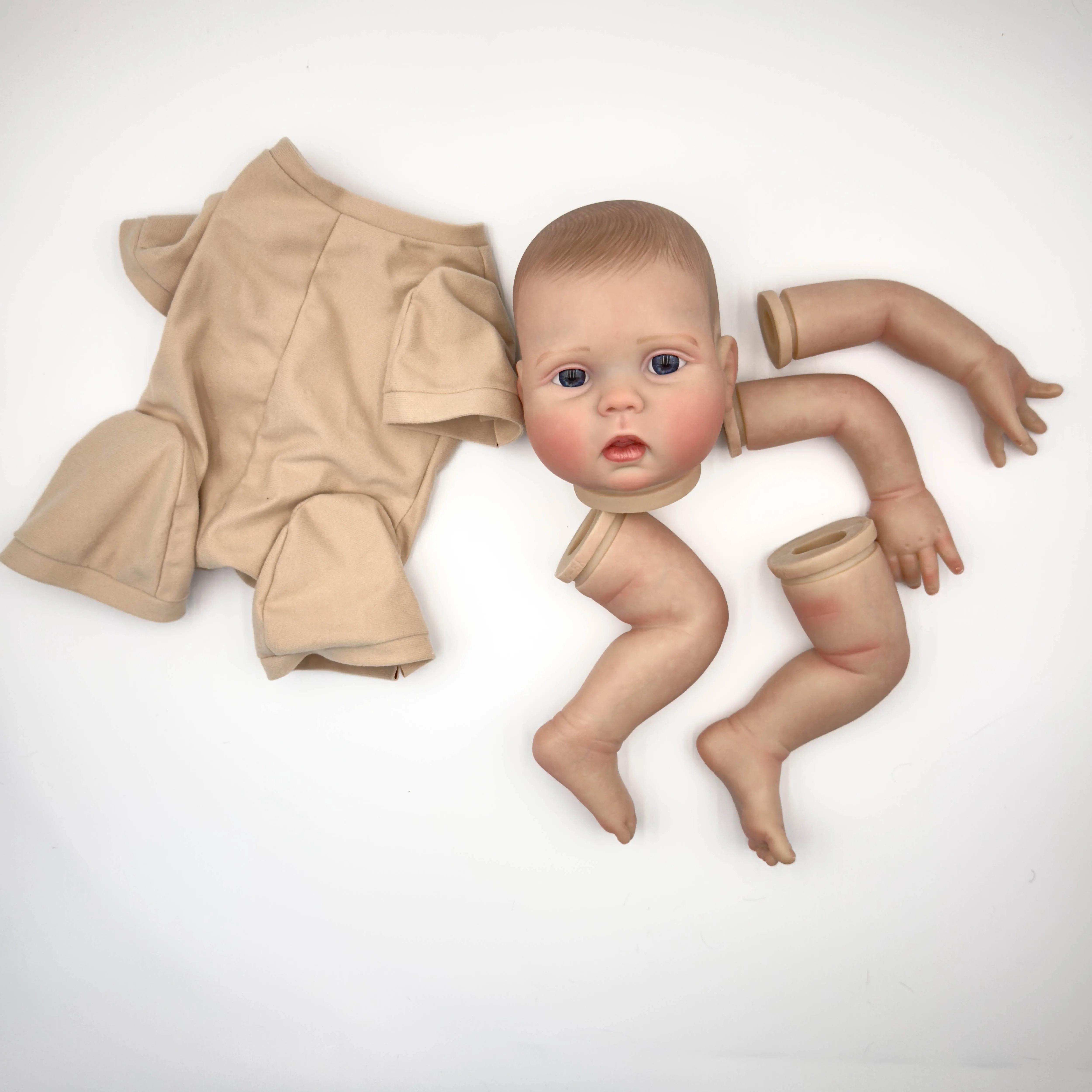 NPK-Kit de muñeco realista sin terminar Lucy, 20 pulgadas, con pelo dibujado a mano, piezas de muñeca pintadas para figuras coleccionables DIY