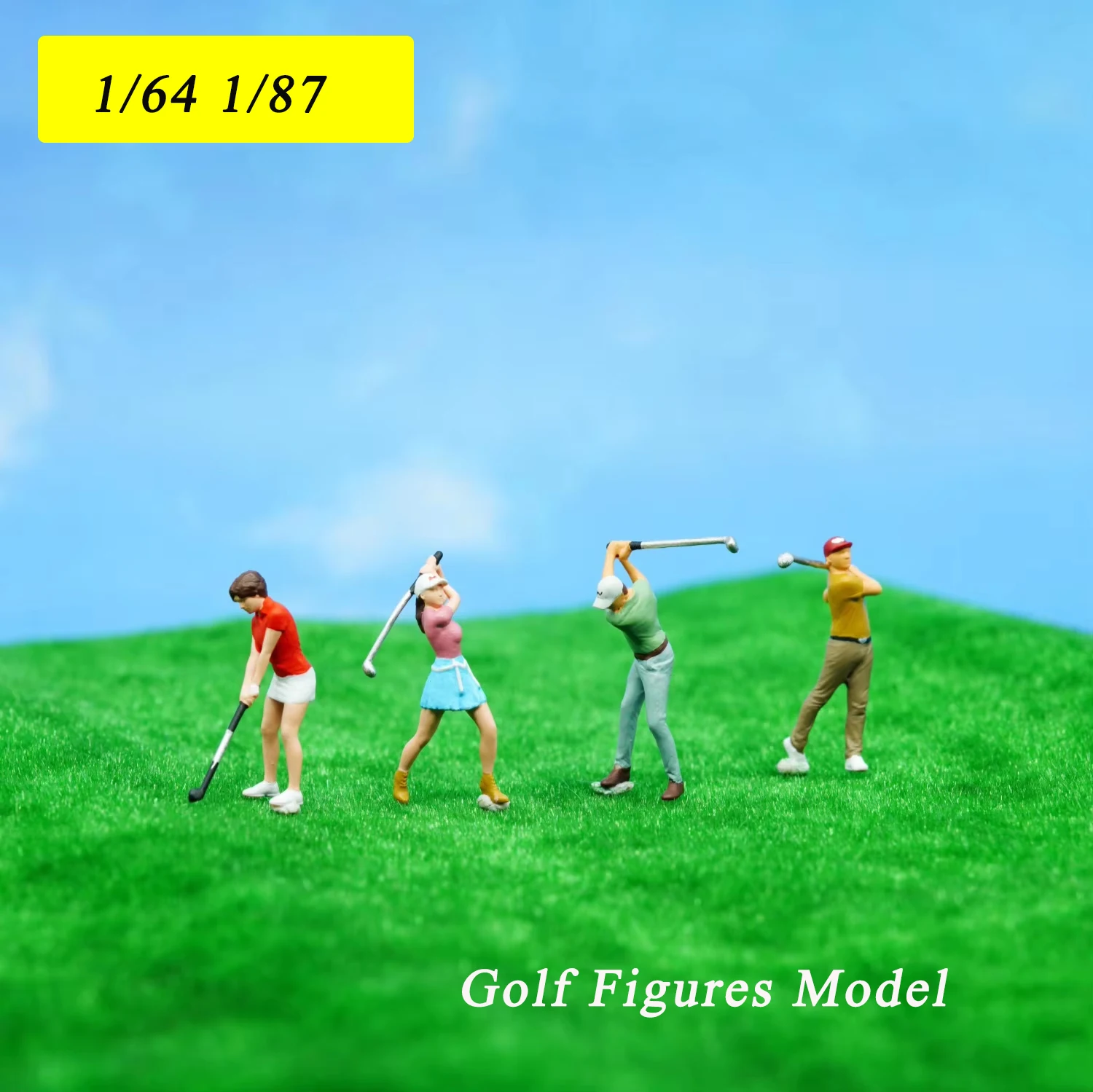 

Ho Scale Miniature Golf Figures Brand Set Model 1:64 1:87 3D People DIY Model Making Toys for Diorama/Collection/Gift 1set