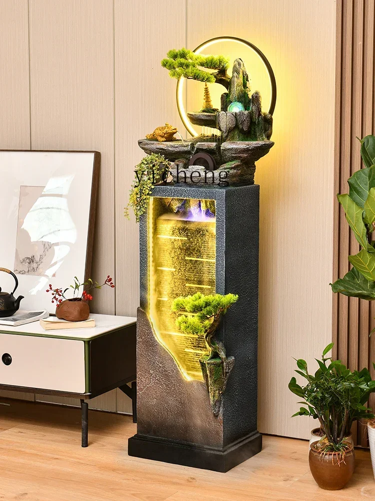 

Living Room Water Curtain Wall Water Screen Floor-Standing Decorations Decoration Circulating Water Landscape