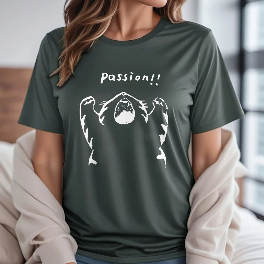 Camiseta con gráfico positivo de pasión de gato bonito, ropa de calle Unisex, camiseta superior de verano para uso diario para hombres Wemen, Tops de verano a la moda