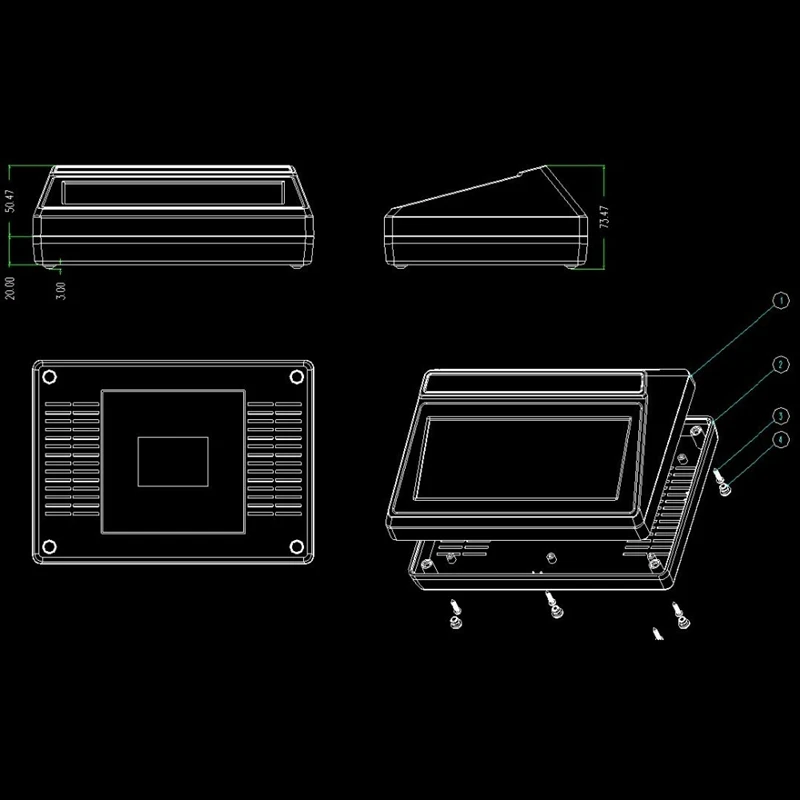 New Plastic Box Electronics Desktop Enclosure For Pcb Device Housing Plastic Junction Box