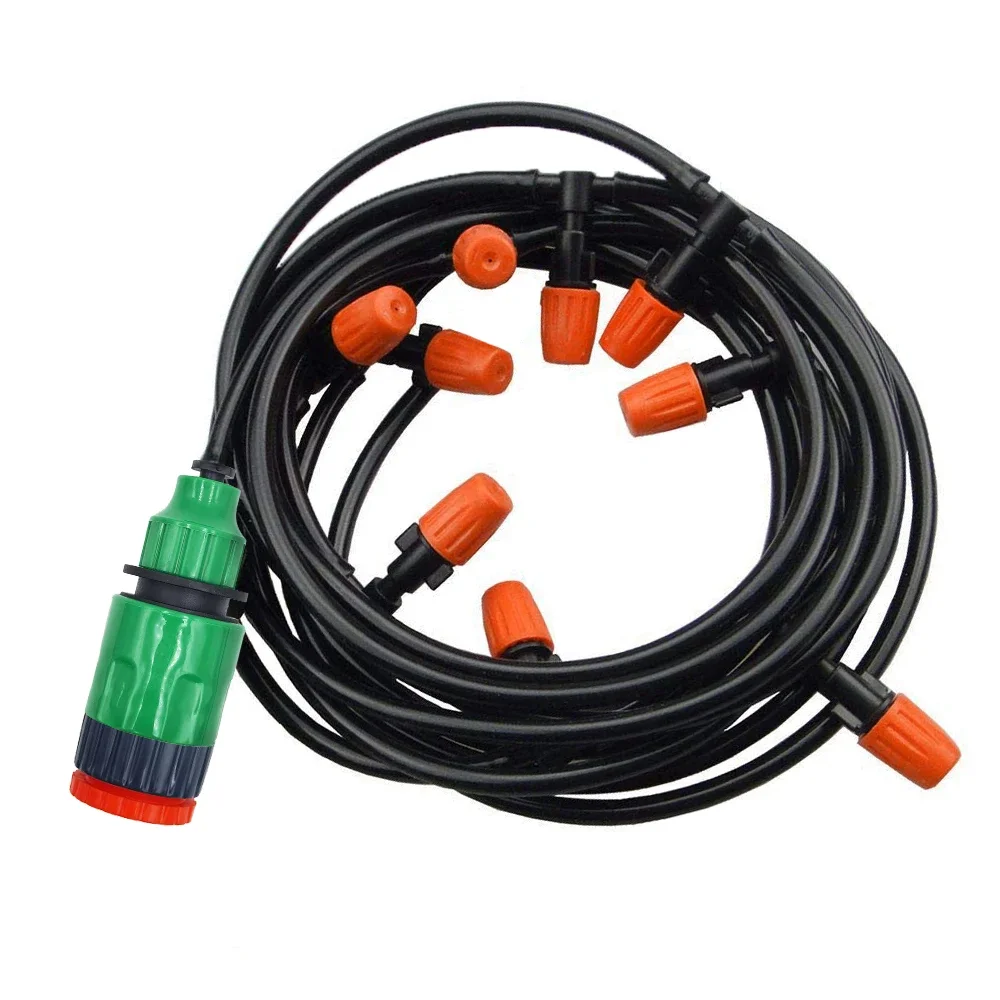 4/7 PE Hose with Connector for Garden Plant Watering Fog Nozzles Irrigation, Automatic Misting System Kit 5-20M
