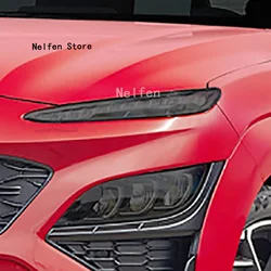 For Hyundai Kona 2022-2023 Accessories Car Headlight Tint Black Protective Film Transparent TPU Sticker