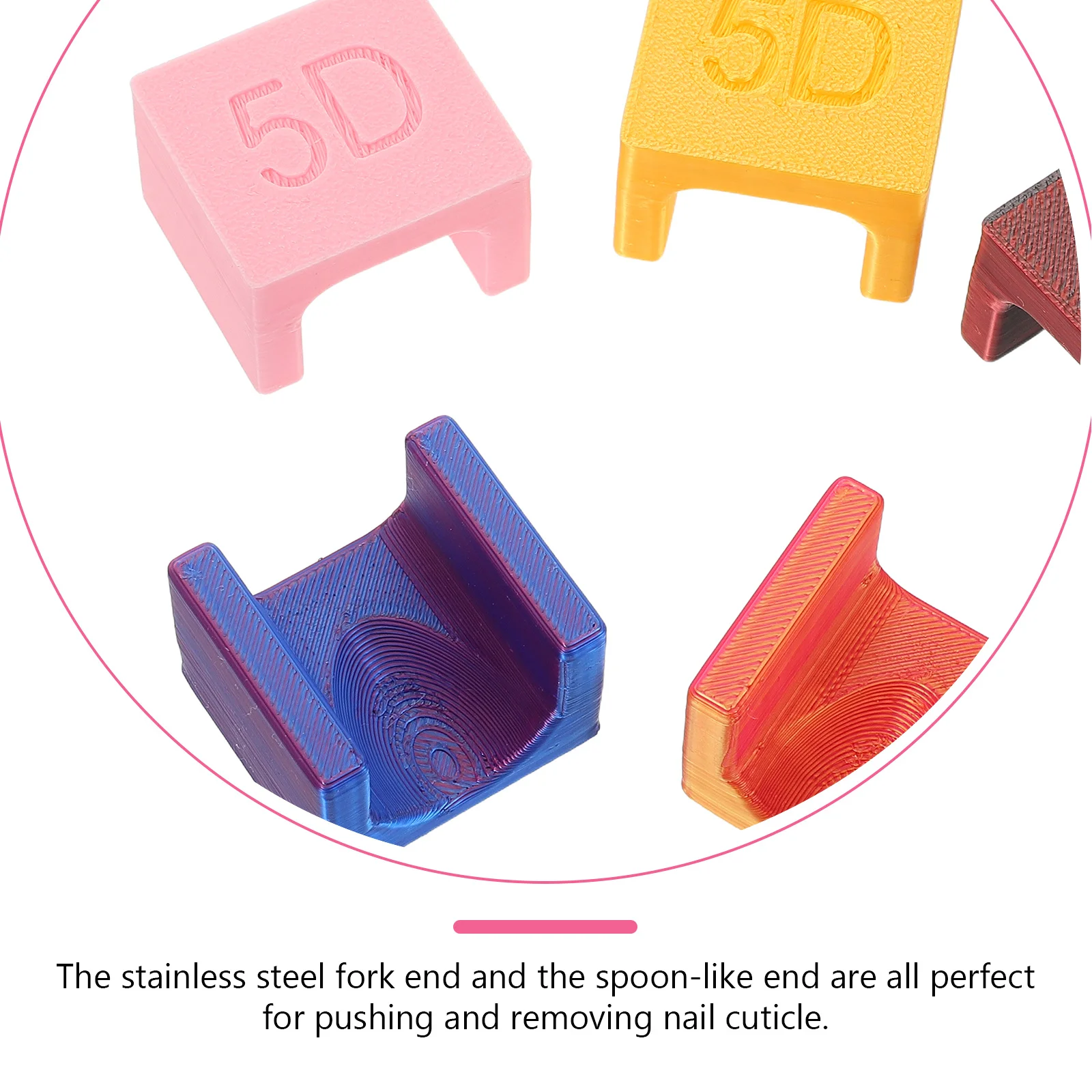 Separador de dedos para arte em unhas, 5 peças, opções multicoloridas, design à prova de derramamento para manicure precisa e aplicação limpa