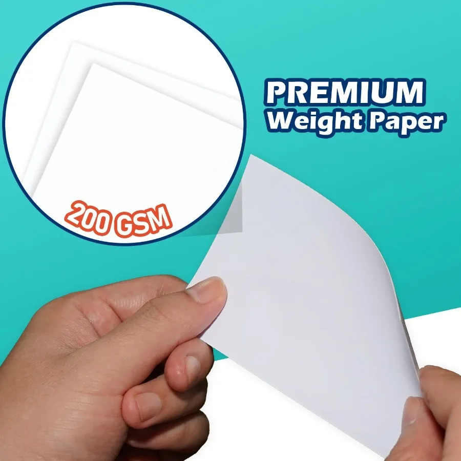 بطاقات فهرس فارغة 3 × 5 بطاقات ملاحظات فلاش غير مبطنة 3 × 5 بوصة بيضاء 100 عدد 200 جرام ثقيل الوزن