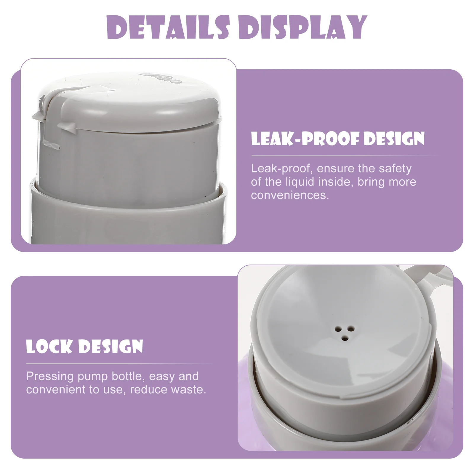 Dispenser per rimuovere il colore delle unghie da 3 pezzi Bottiglia leggera con pompa da viaggio per forniture per nail art Organizzatore di liquidi vuoto