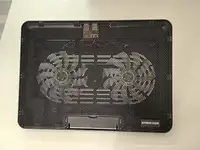 One Portable Notebook Laptop Cooling Pad with Heat Sink, Featuring Two Large Silent Fans, a Metal Panel, USB Power Supply, LED B - Image 2