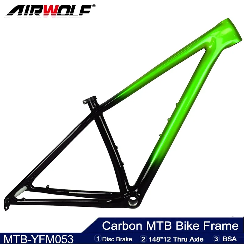 

Airwolf 2024 T1100 New Carbon MTB Bicycle Frame Bike Frame Mountain 29er Boost 148*12 BSA Carbon Disc Brake Bike Frameset