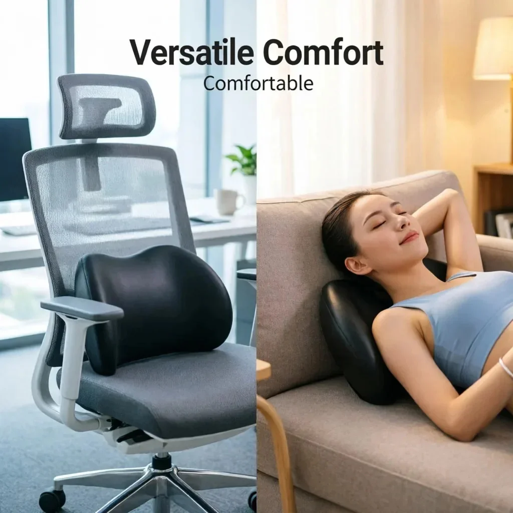 Ergonomic Waist Pillow Lumbar Support, Sleep Cushion Bed Back Pain, Relief Lying Waist Pad Spine, Support Pillow Sleeping Backre