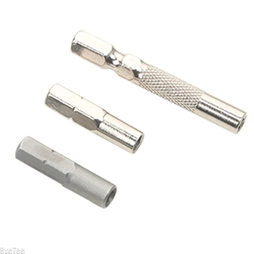 قسط 2 قطعة 1/4 "6.35 مللي متر عرافة عرقوب إلى 4 مللي متر عرافة بت محول-محول عالية الدقة لمسامير المقبس عرافة الدقة #5