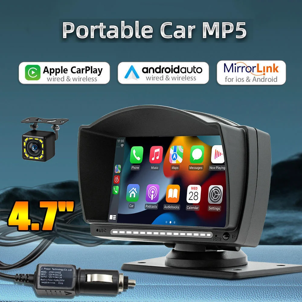 Universal 4.3 inch Car Radio Multimedia Video Player Bluetooth MP5 Player HD Dash Cam Wireless Carplay Host For BMW VW KIA Toyot