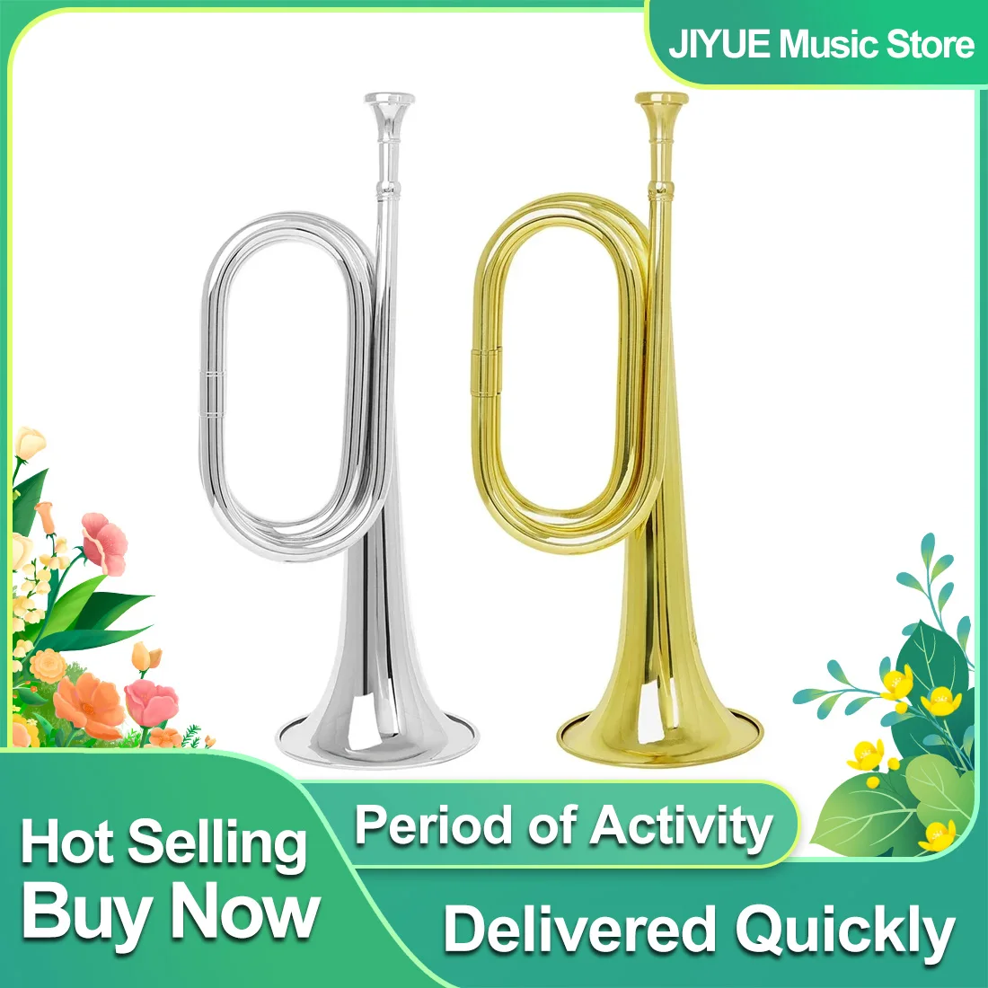 M MBAT Tuba Minuet Charge corne militaire espagnole C clé cloche diamètre 11 cm avec embout hauteur 34 cm Instrument de musique en laiton