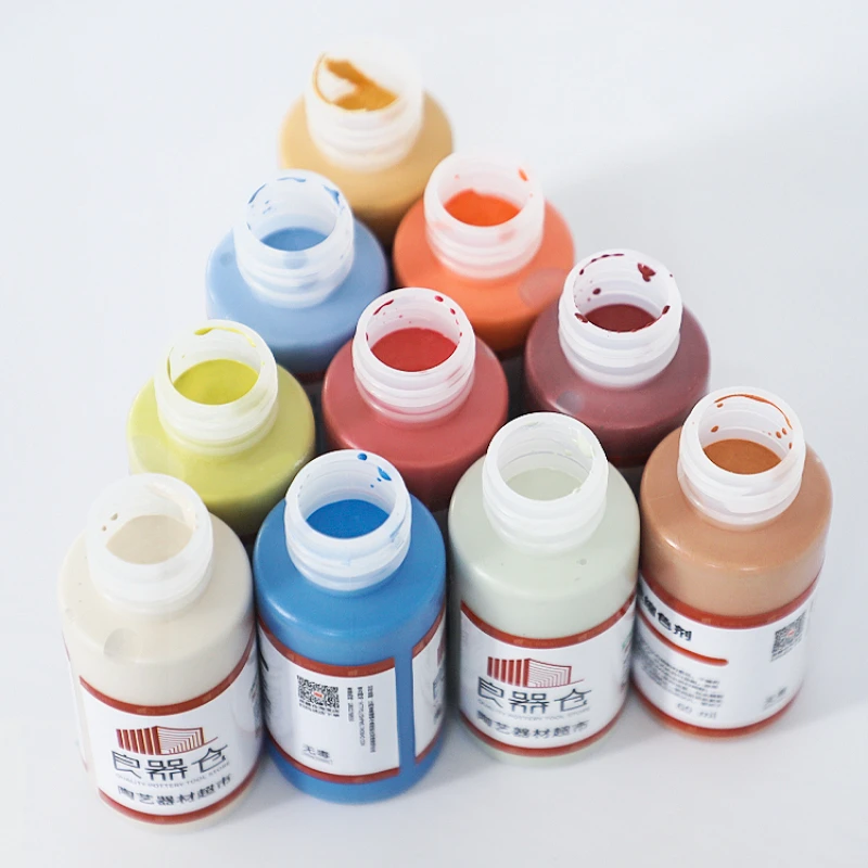 60ml Concentrated Medium High Temperature Ceramic Glaze DIY Hand-painted Pottery Vase Clay Polymer Coloring Pigment