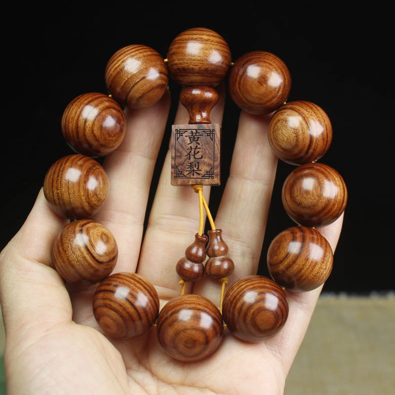 

Индонезийский браслет из крупнолистного желтого палисандра с бусинами Будды, унисекс-браслет из фиолетового палисандра, популярное культурное украшение