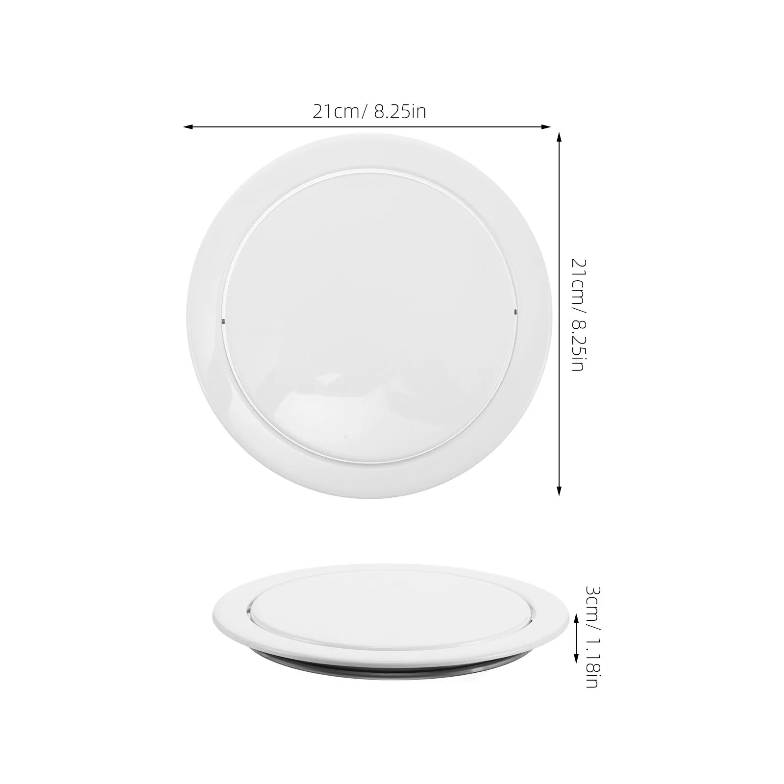Countertop Embedded Trash Can Lid Stainless Steel Swing Flap Automatic Return Kitchen Bathroom Office Slim Modern Waste Disposal