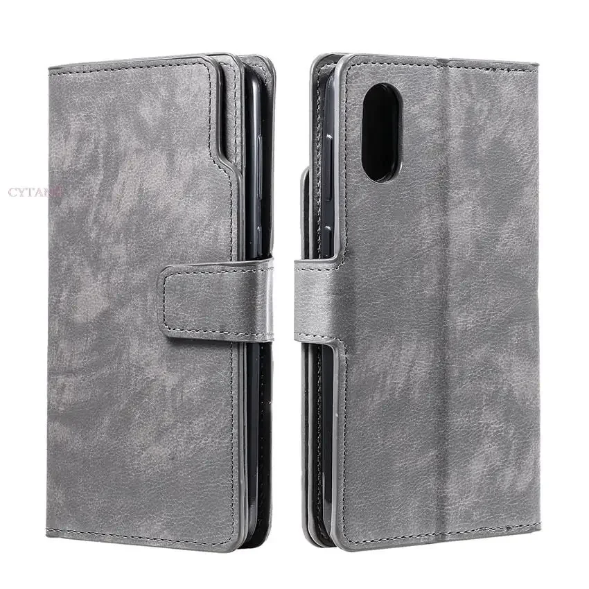 Leder Neun Karten Brieftasche Fall Für Samsung Galaxy S24 Ultra S23 FE S22 S20 S21 Plus S10 S9 S8 Plus Hinweis 20 Telefon Abdeckung – Detail 2